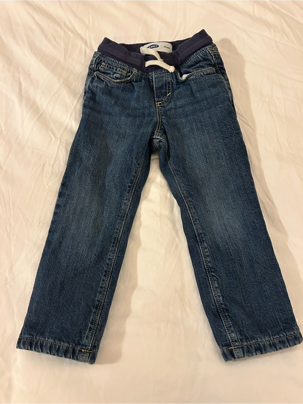 Old Navy Navy Fleece Lined Dark Blue Denim Jeans